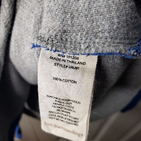 Soft Surroundings Sydney Shirt Tunic Top XL Buttondown Waffle Knit Mixed Media - Picture 10 of 11